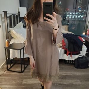 KORI • taupe swing dress